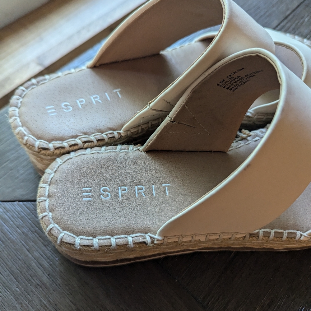 Nordstroms Esprit Women's White & Cream Platform Sandals - Picture 3 of 7